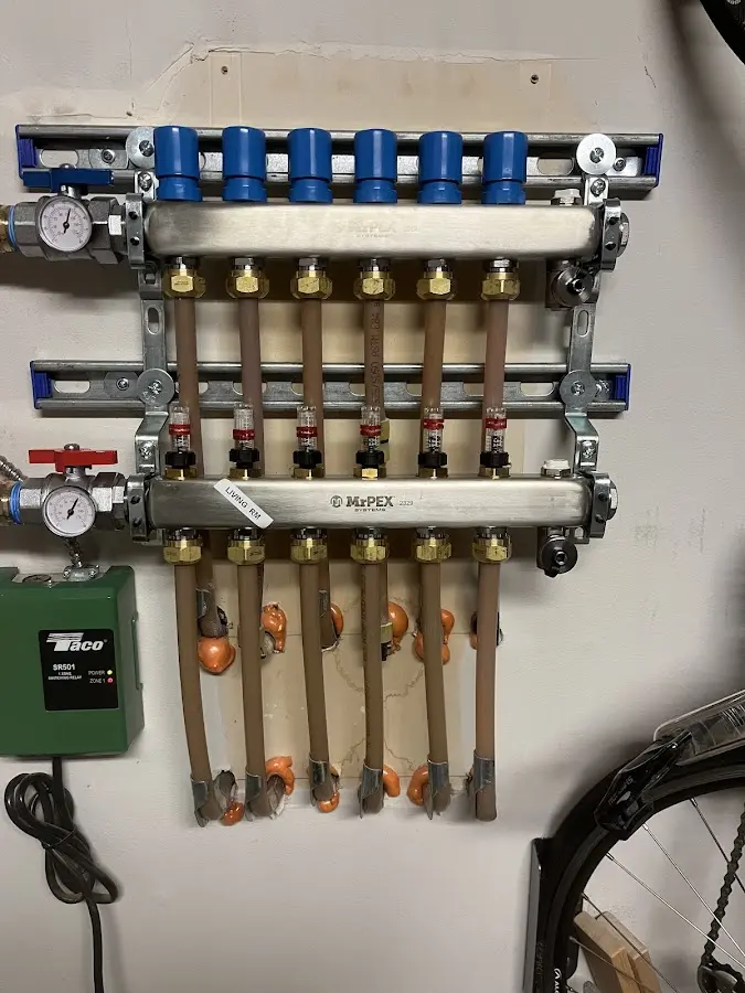 Plumber performing Gas Line Installation at a residential property in Lisle